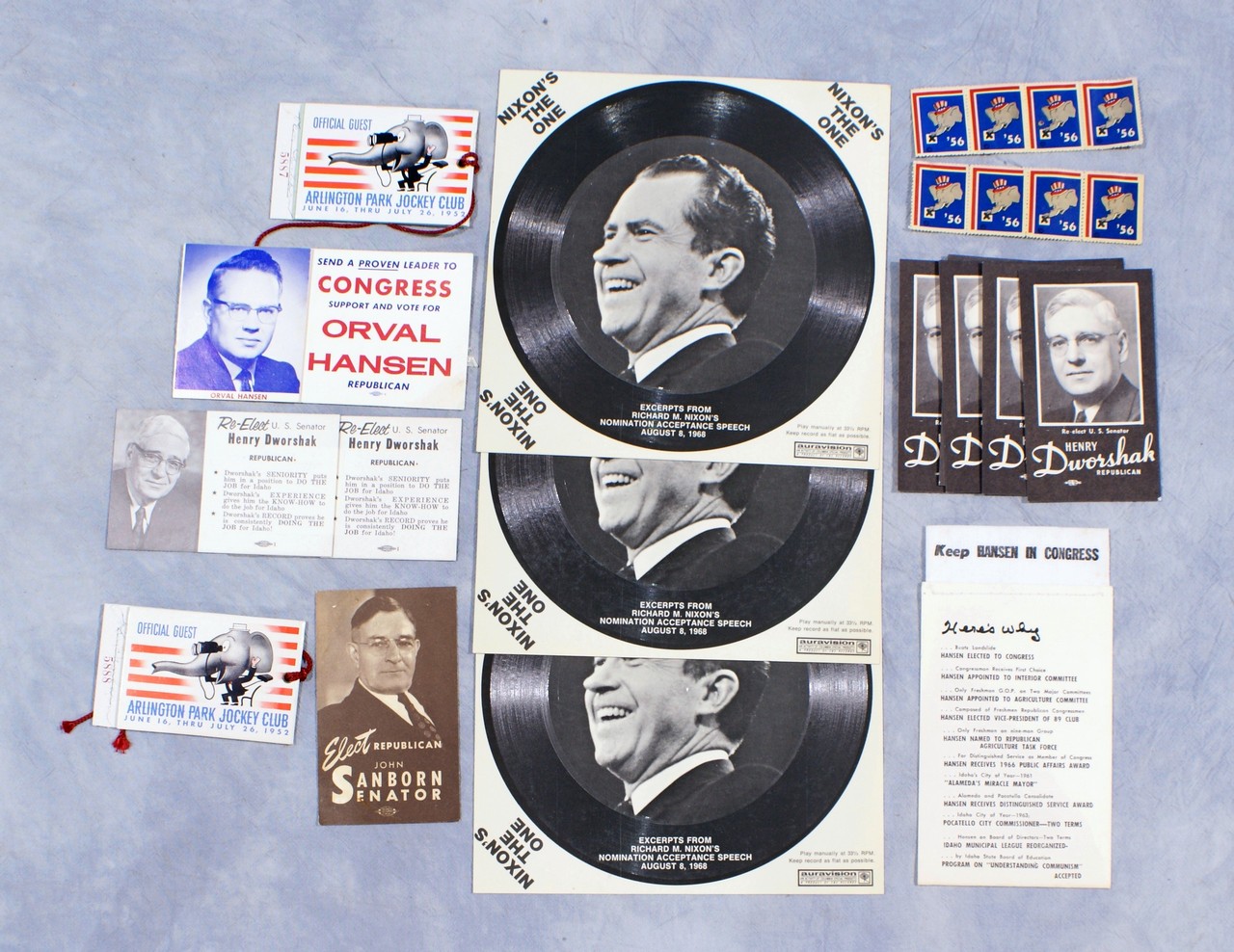 Appraisal: Politics Republican ephemera to include Nixon and other material McKinley