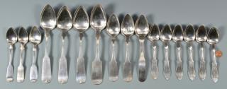 Appraisal: Nashville Coin Silver Spoons coin silver spoons all with fiddle