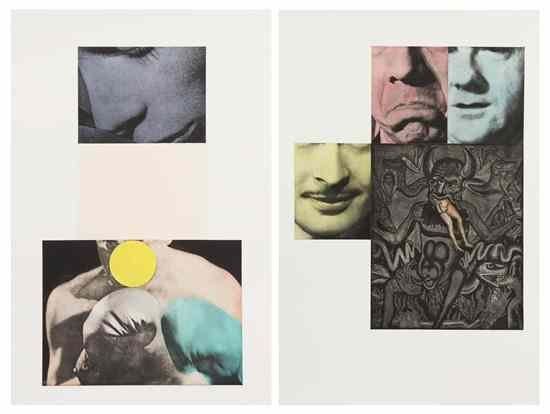 Appraisal: John Baldessari American b Heaven and Hell diptych aquatint and