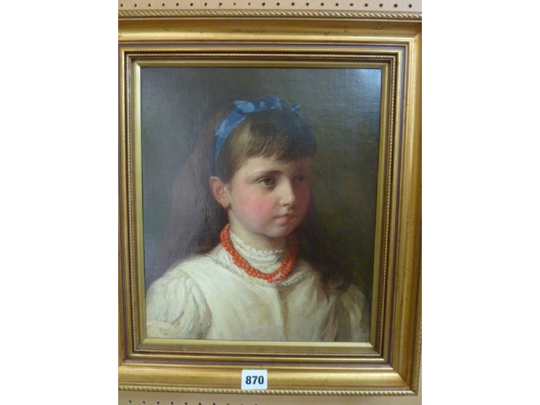 Appraisal: An oil painting on canvas bust length portrait of a