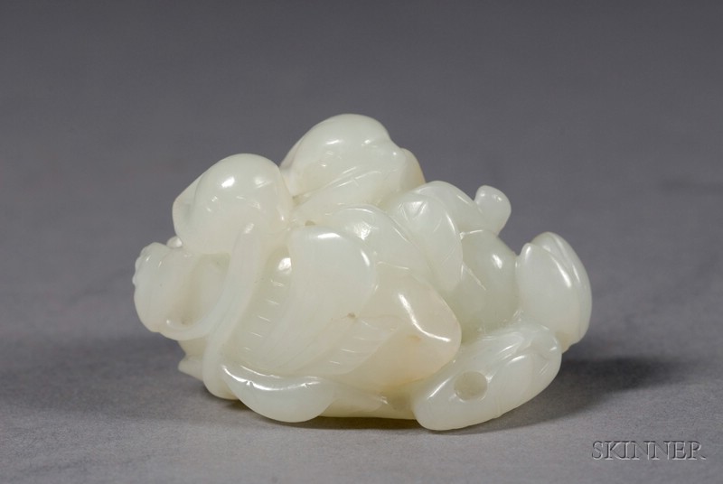 Appraisal: Jade Carving China th century stone of a yellow-white color