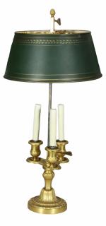 Appraisal: Louis XVI style ormolu bouillotte lamp Louis XVI style ormolu