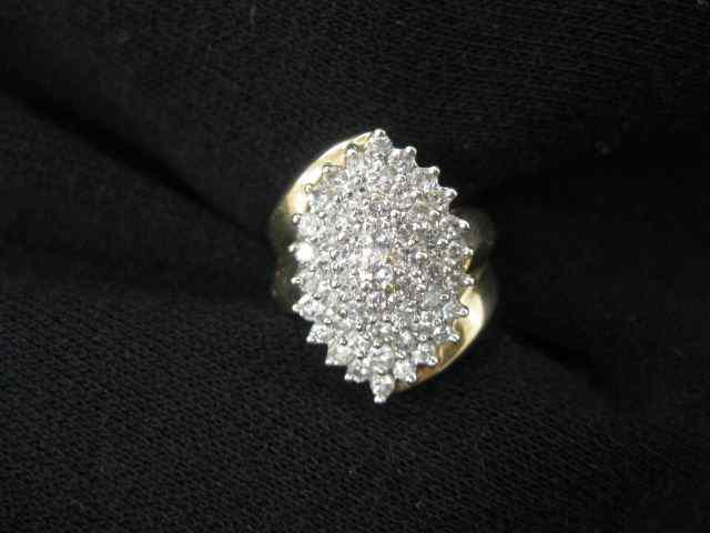 Appraisal: Diamond Ring cluster of round diamonds totaling carats in k