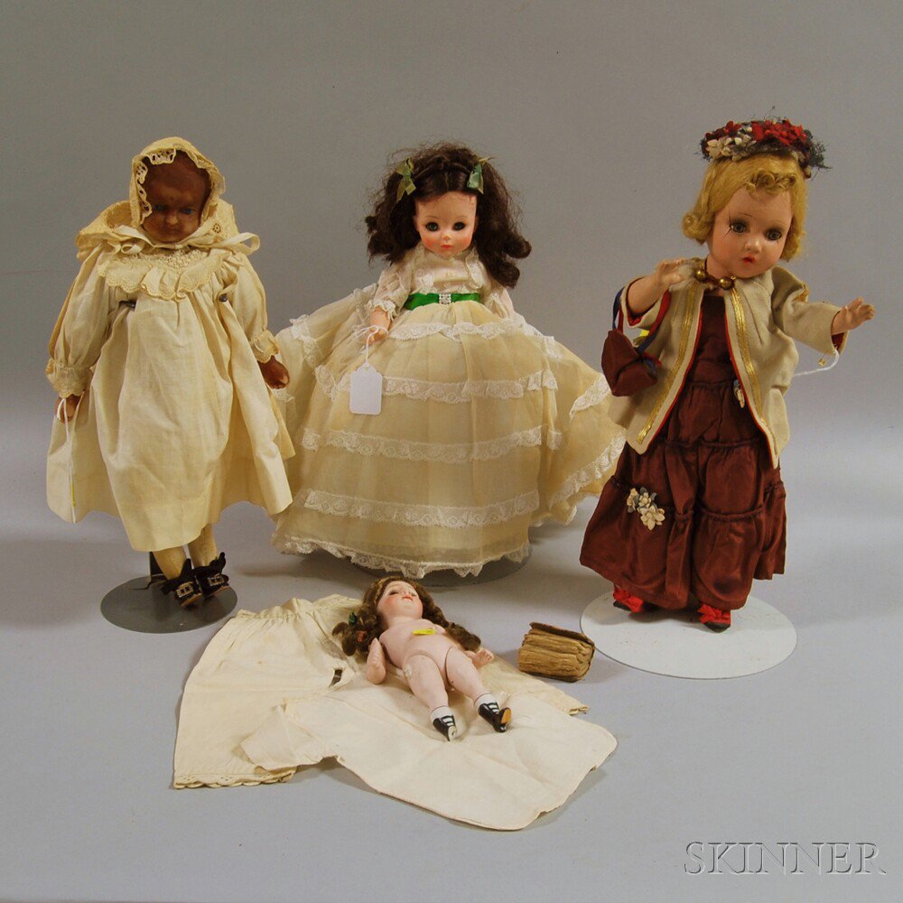 Appraisal: Group of Assorted Dolls and Doll Accessories comprising a hard