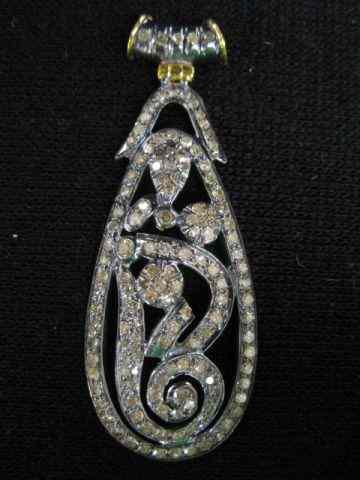 Appraisal: Diamond Pendant loaded with diamonds totaling carats in gold silver