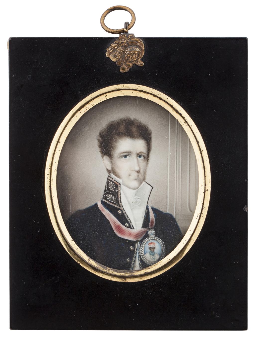 Appraisal: Edward Nash - A miniature portrait of Mordaunt Ricketts resident