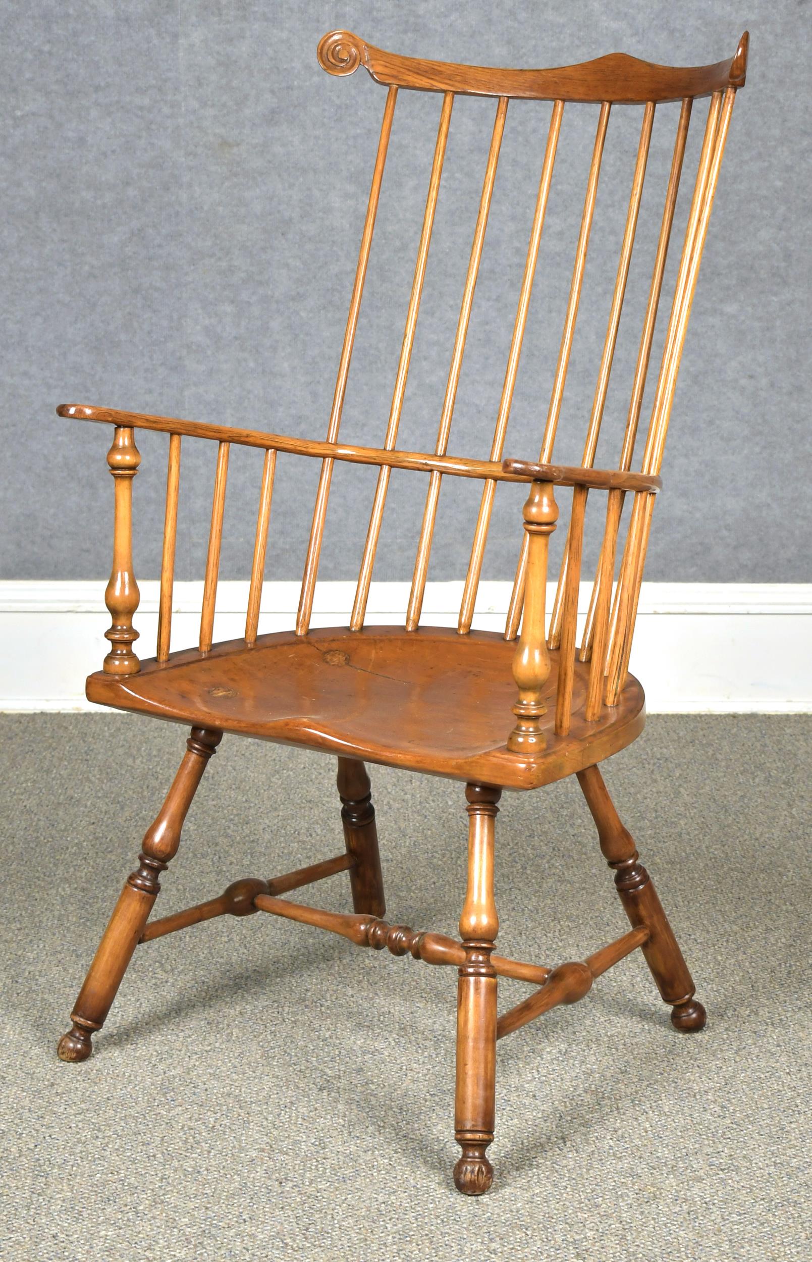 Appraisal: TH C PA COMB BACK WINDSOR ARMCHAIR A classical PA