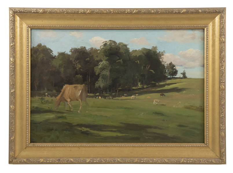 Appraisal: THOMAS ALLEN MA MO - Pastoral Study with Cows oil