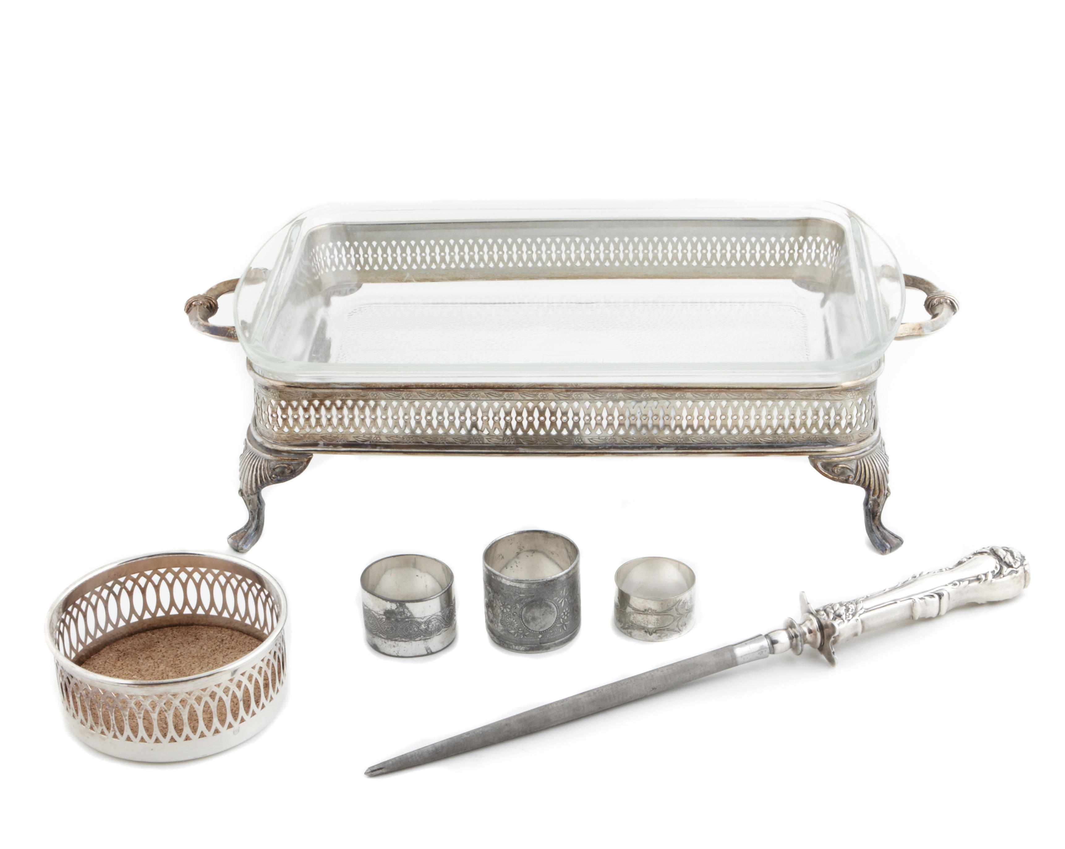 Appraisal: A quantity of plated items including flatware Including oval entree