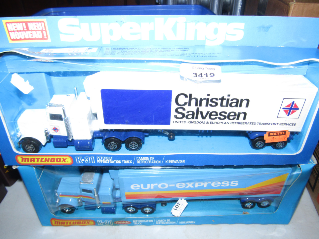 Appraisal: Matchbox K- Refrigeration Trucks for Christian Salvesen Euro-Express and Coco-Cola