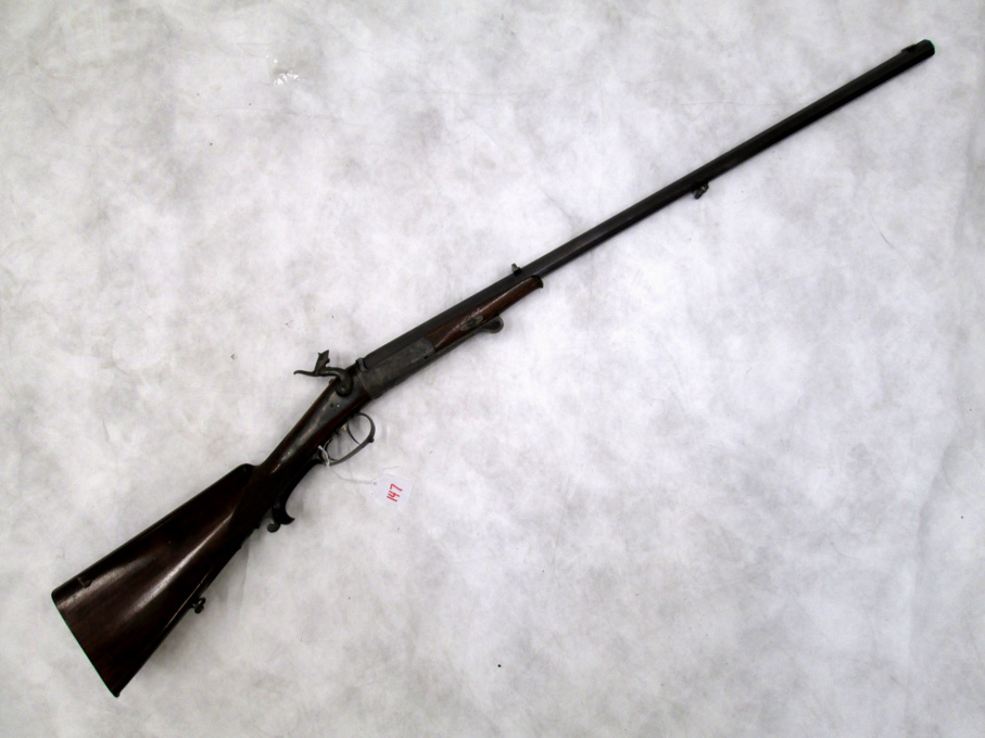 Appraisal: ANTIQUE SINGLE SHOT PINFIRE SPORTING RIFLE by Peterlongo of Innsbruck