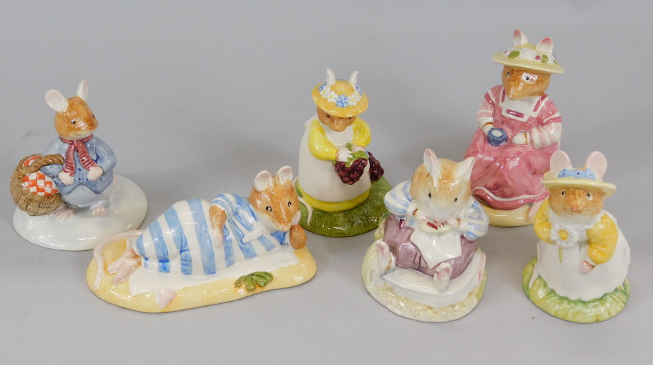 Appraisal: Six Royal Doulton Brambly Hedge figures to include Primrose Woodmouse