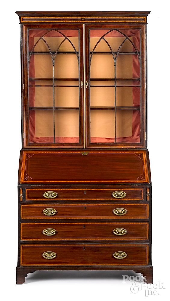 Appraisal: George III mahogany secretary Exclusive on Bidsquare George III mahogany