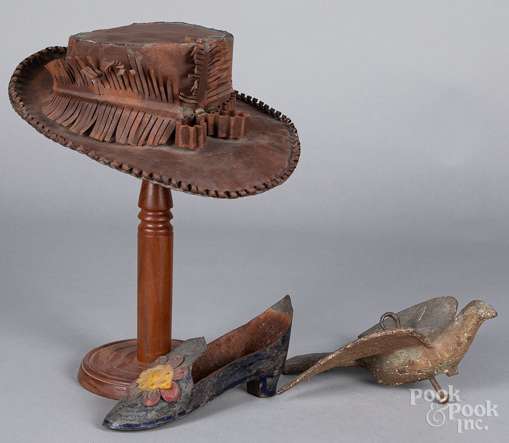 Appraisal: Tin anniversary hat etc Tin anniversary hat together with a