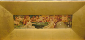 Appraisal: European School th century- Mythical banquet with cherubs and gods