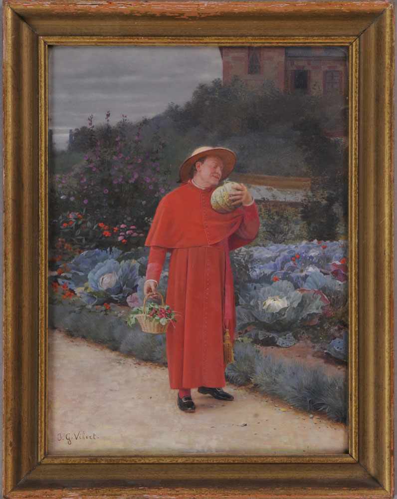 Appraisal: JEAN GEORGES VIBERT - FRESH FROM THE GARDEN Watercolor x