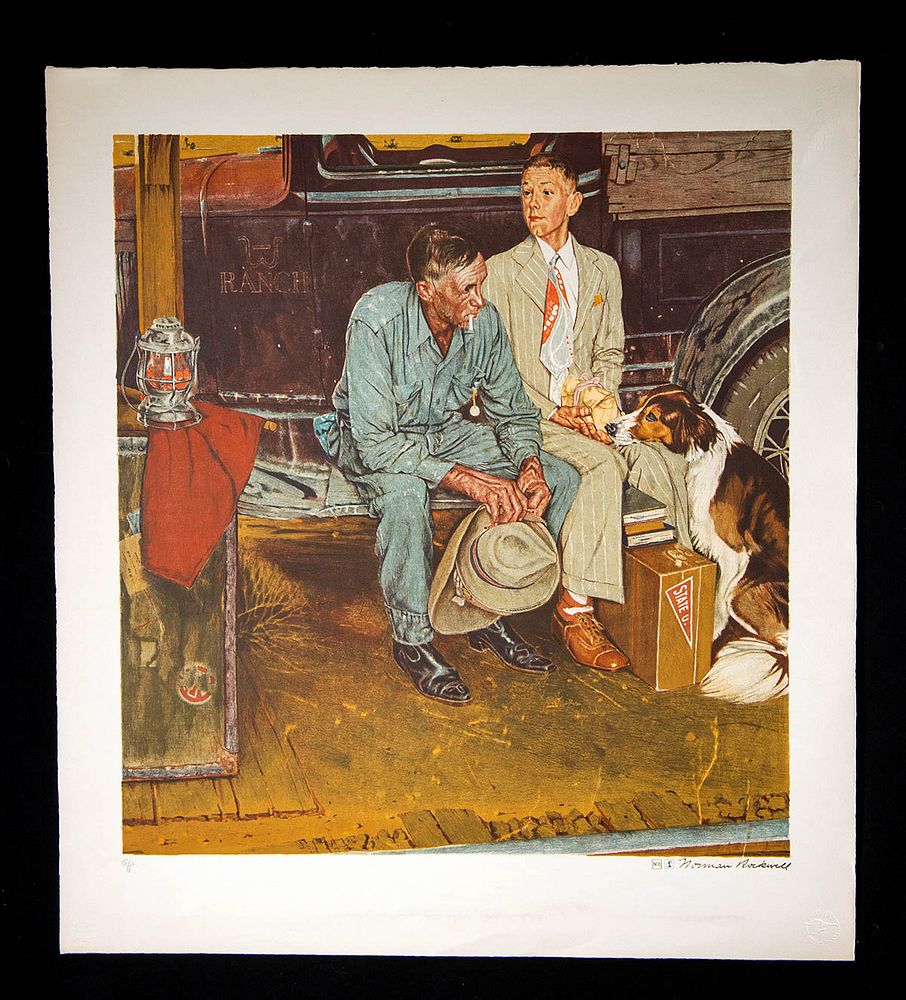 Appraisal: Norman Rockwell Lithograph - Breaking Home Ties s Norman Rockwell