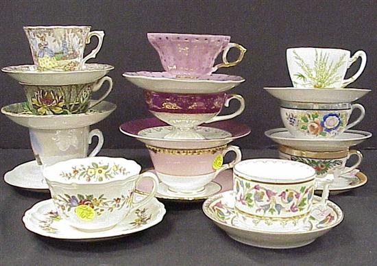 Appraisal: Eleven tea cups and a saucer various makers including Wedgwood