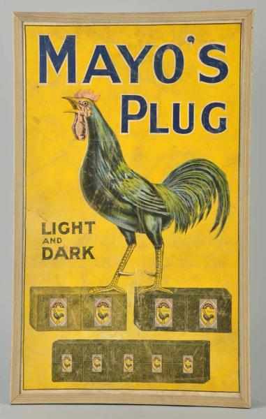 Appraisal: Framed Canvas Mayo's Cut Plug Sign Description Some light fading