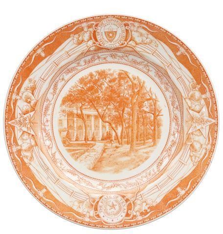 Appraisal: Wedgwood commemorative University of Texas plate burnt orange on a