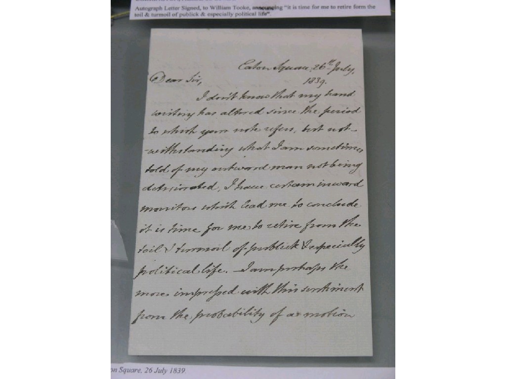 Appraisal: A naval letter reputedly written by Admiral Sir Edward Codrington