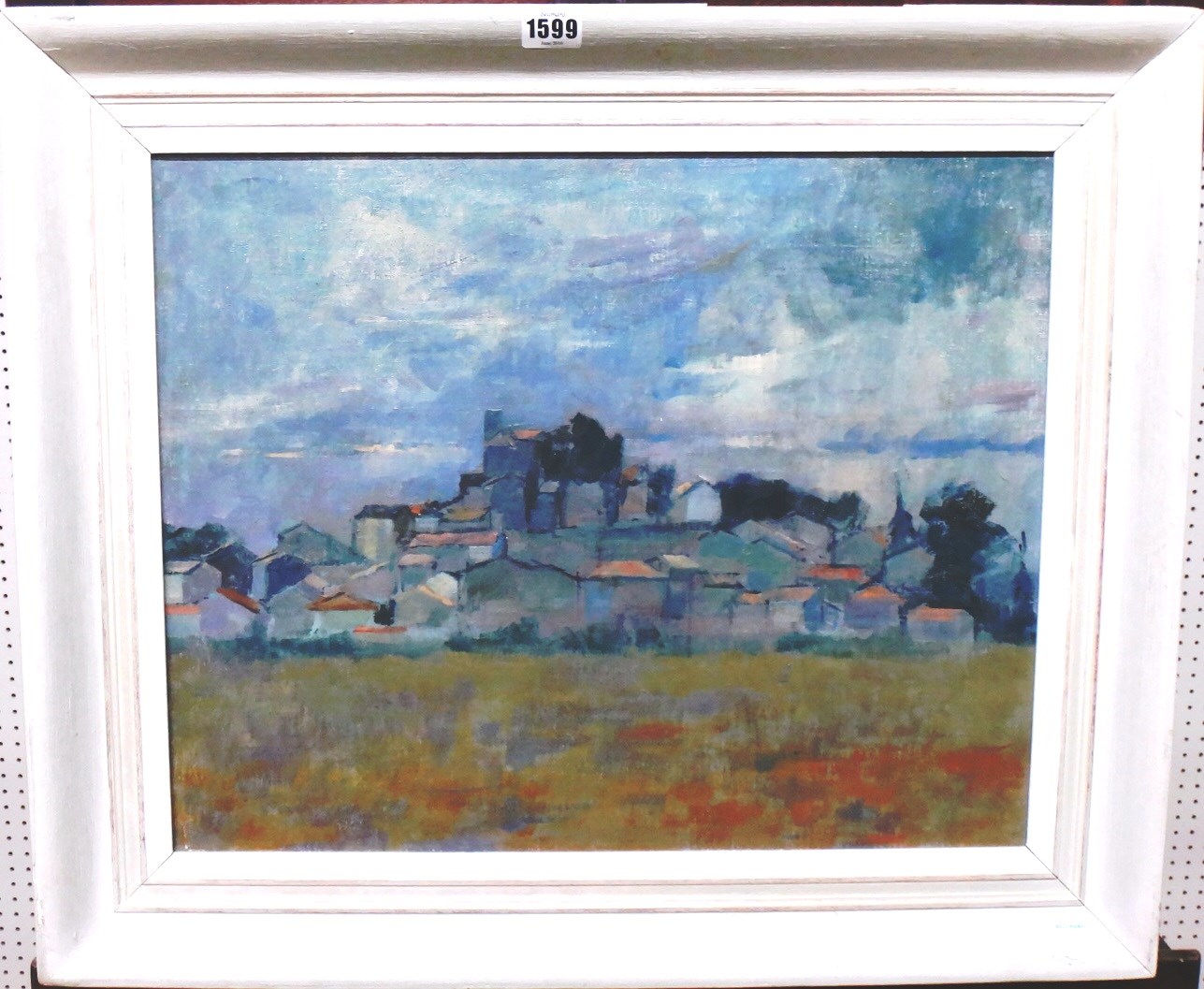 Appraisal: June Miles b Mauchiens oil on canvas signed and dated