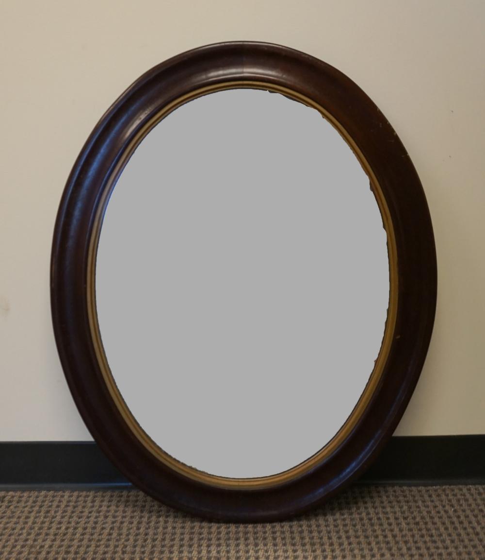 Appraisal: Trutype Mahogany and Parcel Gilt Oval Frame Mirror Frame x