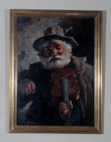 Appraisal: Carlo Ciappa Italian th Century The Fiddle Player Signed C