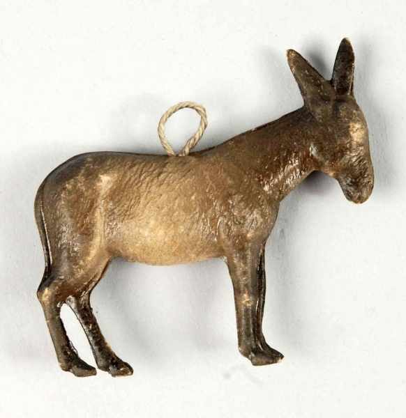 Appraisal: Dresden Donkey Christmas Ornament Description Natural colored donkey Condition Excellent