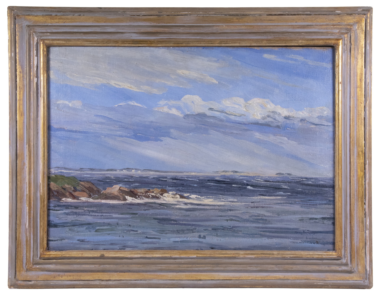 Appraisal: MARY CABLE BUTLER PA - Seascape Maine oil on canvas