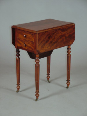 Appraisal: A mahogany Pembroke work table th century and later elements