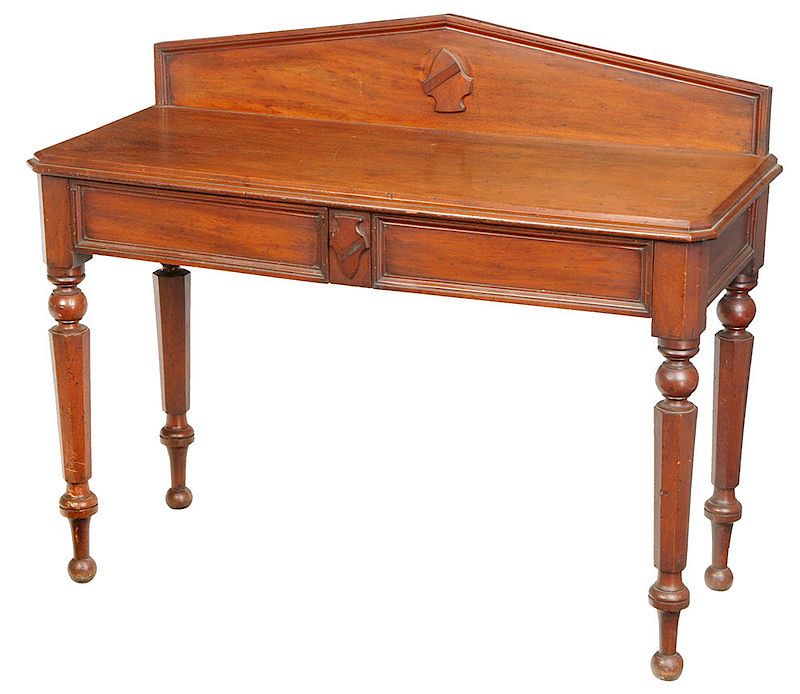 Appraisal: William IV Mahogany Two Drawer Server British th century two