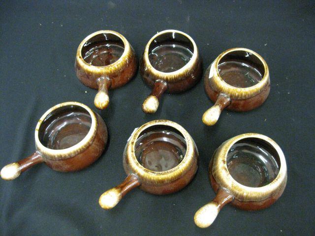 Appraisal: McCoy Pottery French Onion Soup Bowls handled excellent