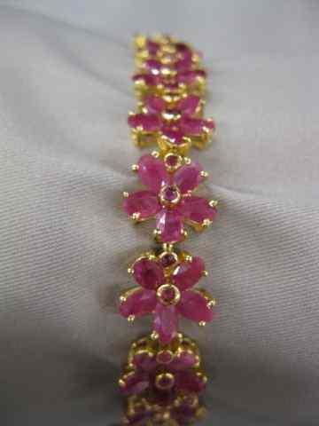 Appraisal: Ruby Bracelet oval and round rubies totaling carats in k