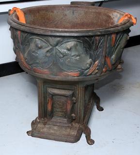 Appraisal: Kenwood cast iron rendering pot with embossed cows ' x