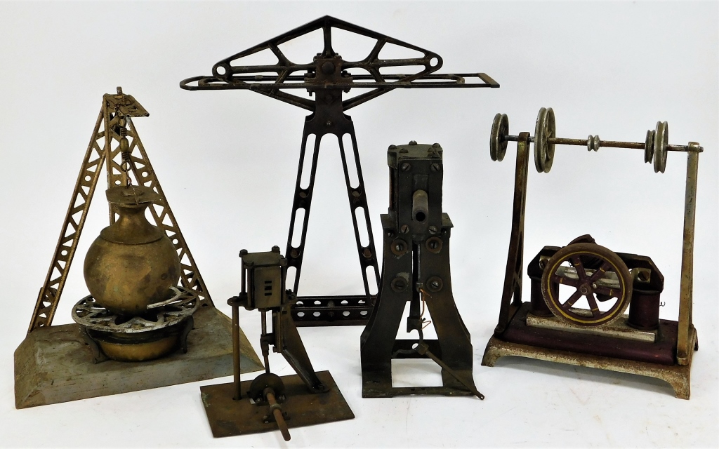 Appraisal: PC ASSORTED AMERICAN STEAM ENGINE AND MOTOR PARTS United States