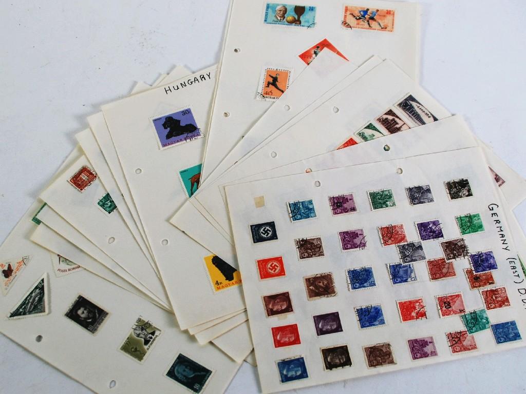 Appraisal: COLLECTION OF MAINLY CIRCA 's EUROPEAN STAMP mounted on loose