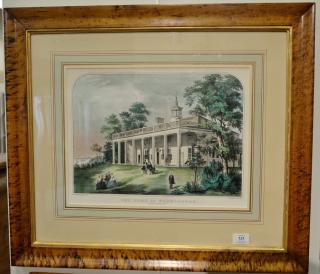 Appraisal: Currier Ives medium folio hand colored lithograph The Home of