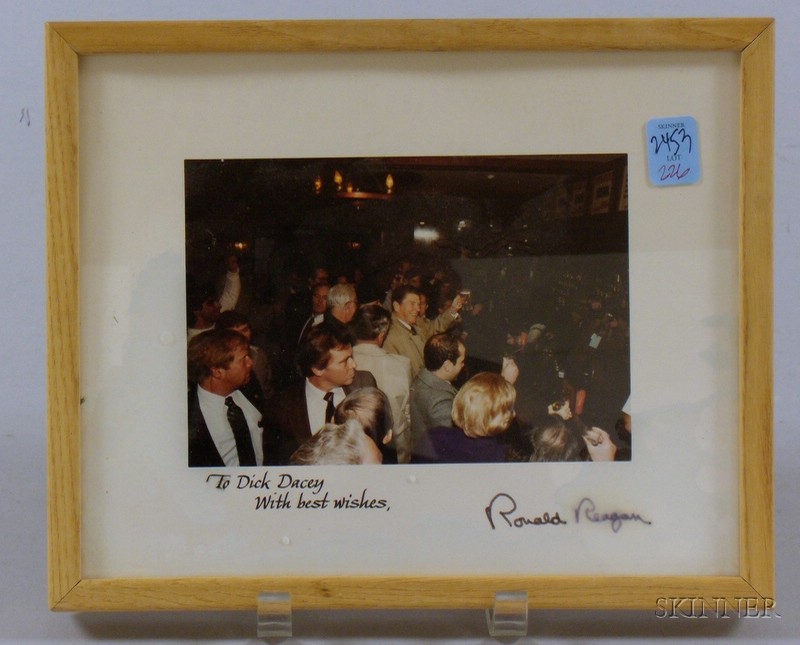 Appraisal: Framed Ronald Reagan Autographed Photograph