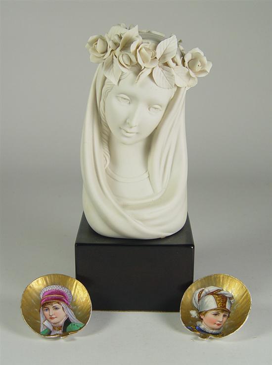 Appraisal: Cybis Madonna Bust Salts Cream bisque of Madonna with attached