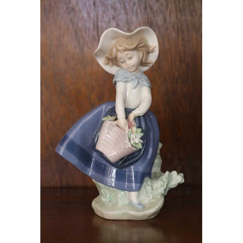 Appraisal: Lladro figure - girl with flowers approx cm H