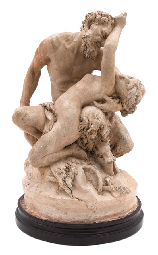 Appraisal: Sale Lot Albert Ernest Carrier-Belleuse French - Satyr and Nymph