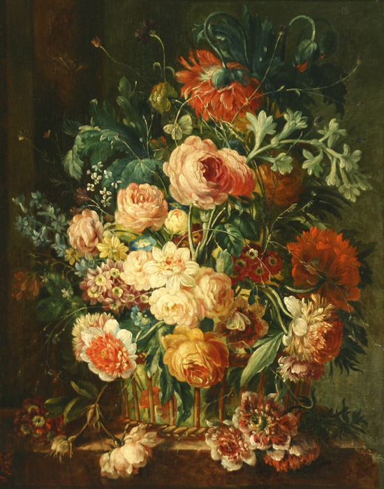 Appraisal: Flemish School th Century Floral Still Lifes A Pair of