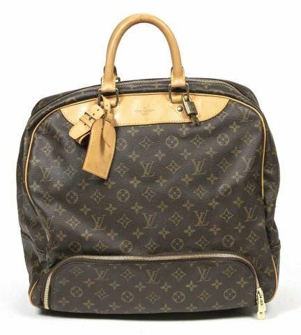 Appraisal: Louis Vuitton Evasion travel bag in monogram coated canvas with