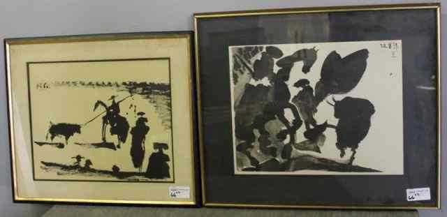 Appraisal: PICASSO Pablo Two Lithographs One is signed upper left in