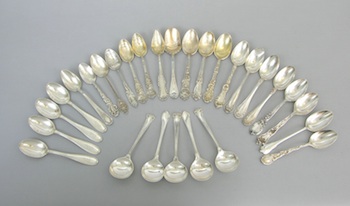 Appraisal: A Lot of Miscellaneous Sterling Silver Spoons Various Makers th