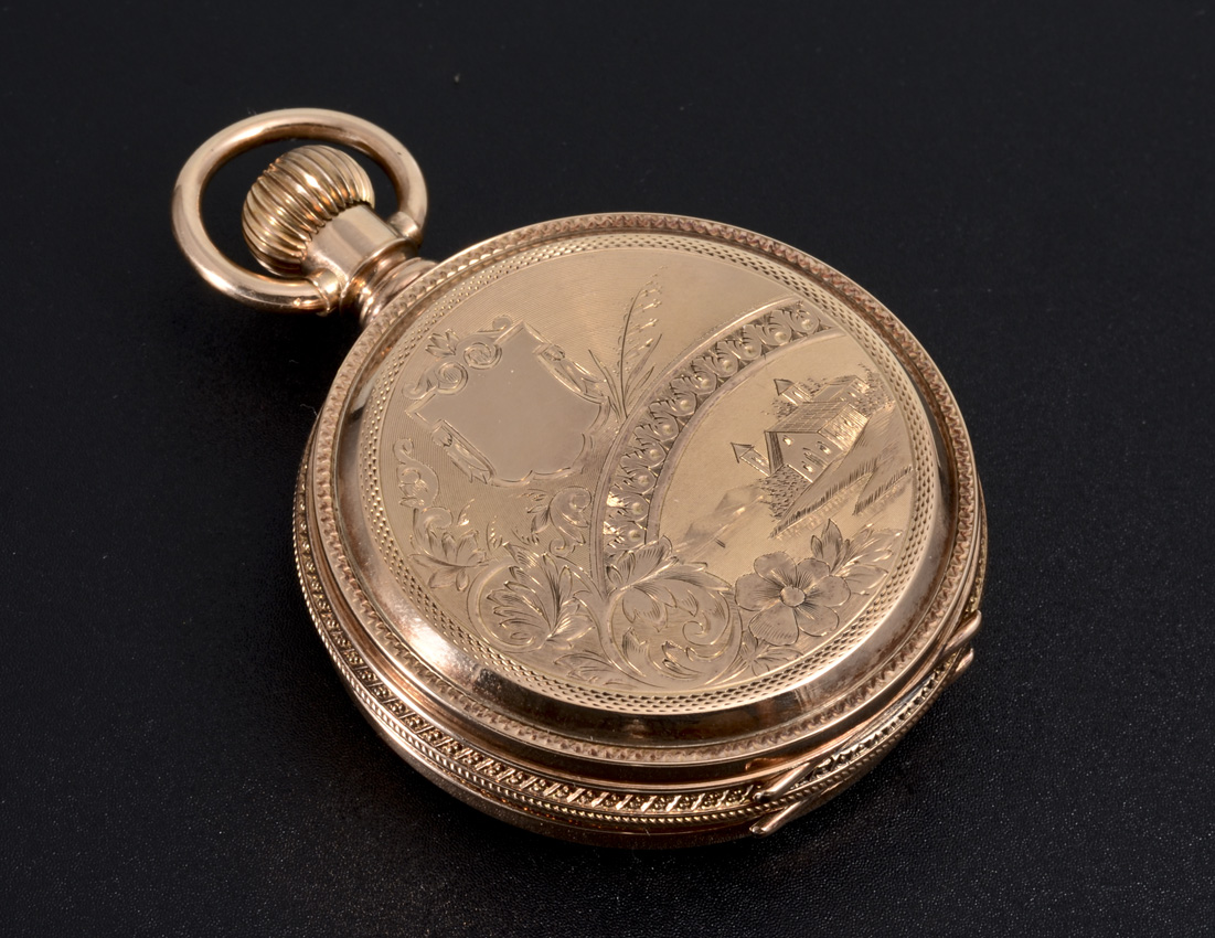 Appraisal: K YELLOW GOLD ILLINOIS HUNTER CASE POCKET WATCH Circa size