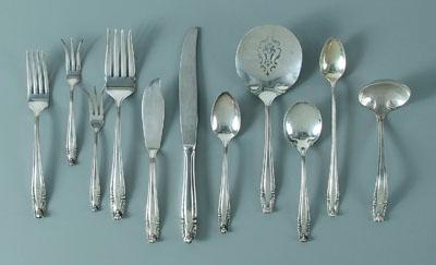 Appraisal: Stradivari sterling flatware Wallace pieces monogram detailed list available Average