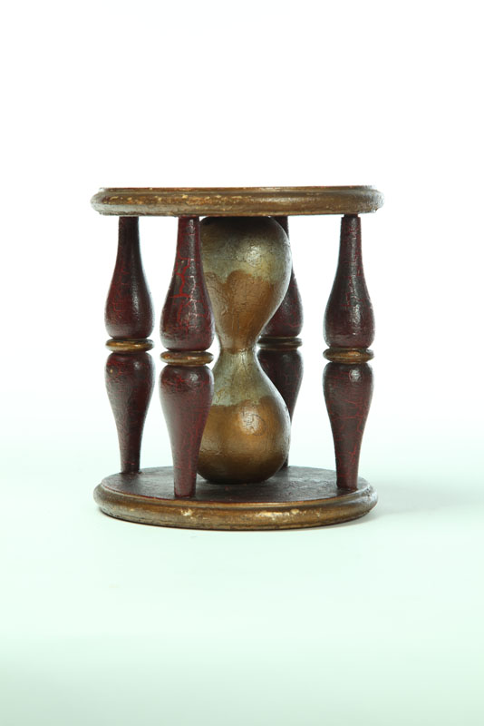 Appraisal: LODGE HOURGLASS Found in Ohio late th-early th century wood