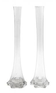 Appraisal: A Pair of Murano Glass Vases each of shaped tapering